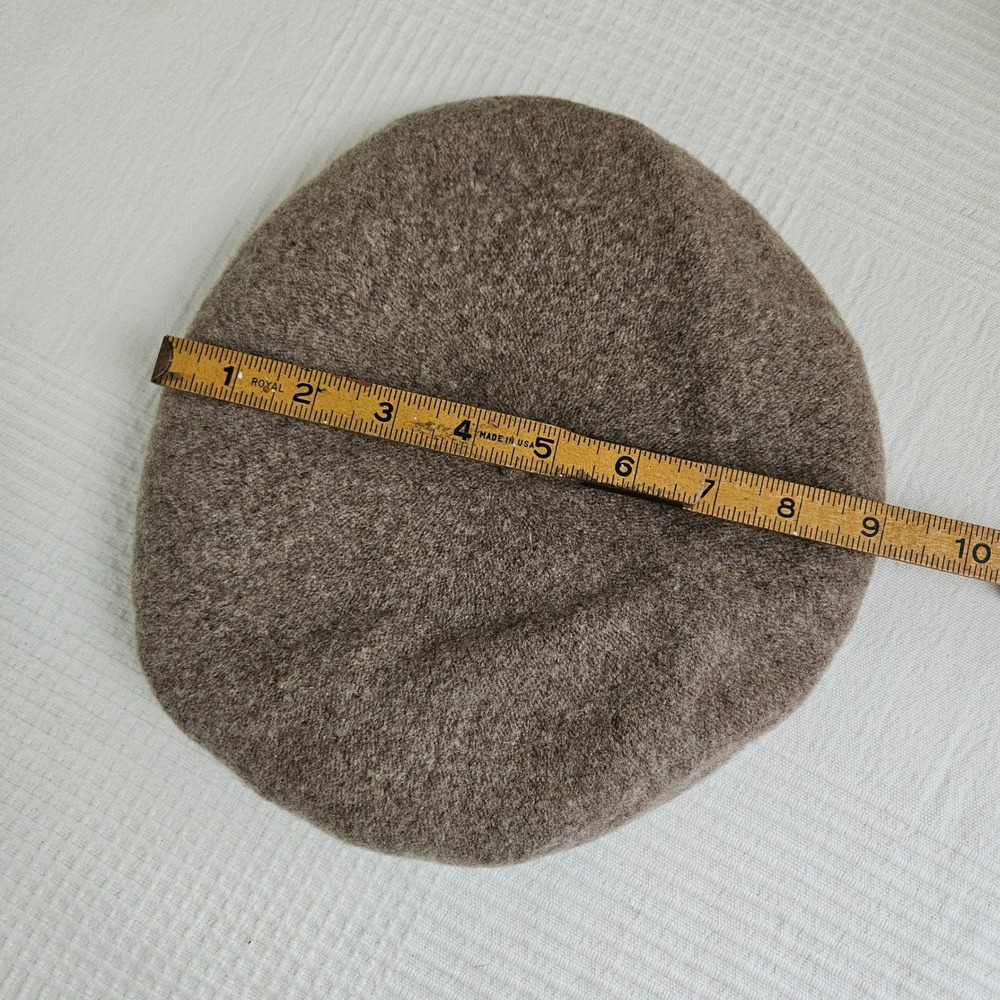 Vintage P.R.T. Ultrabasque 100% Wool‎ Beret Hat Beige Tan - Picture 12 of 13